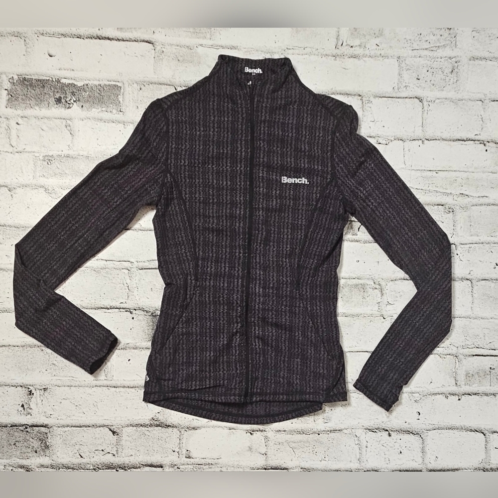 Bench Women’s Full Zip Jacket Black Gray Pattern Size Small S/P - Picture 5 of 9